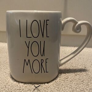 Rae Dunn White Heart Handle Mug
